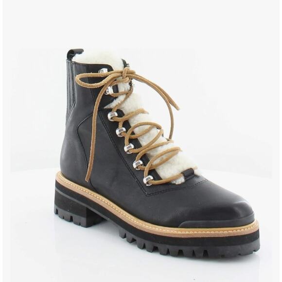 Marc Fisher LTD Womens Izzie Ankle Boot, Black/Natural 970, Size 7.5 - Picture 1 of 6